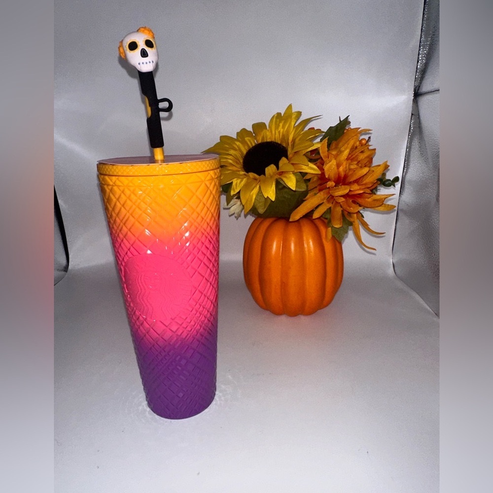 Starbucks Dia de Muertos Day Of The Dead 2024 Tumbler 2024 w/ Skull Topper NEW
